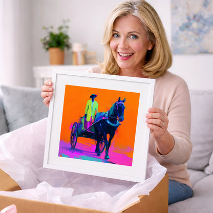 Electric Harness Horse - working horse art gift idea for horse lovers