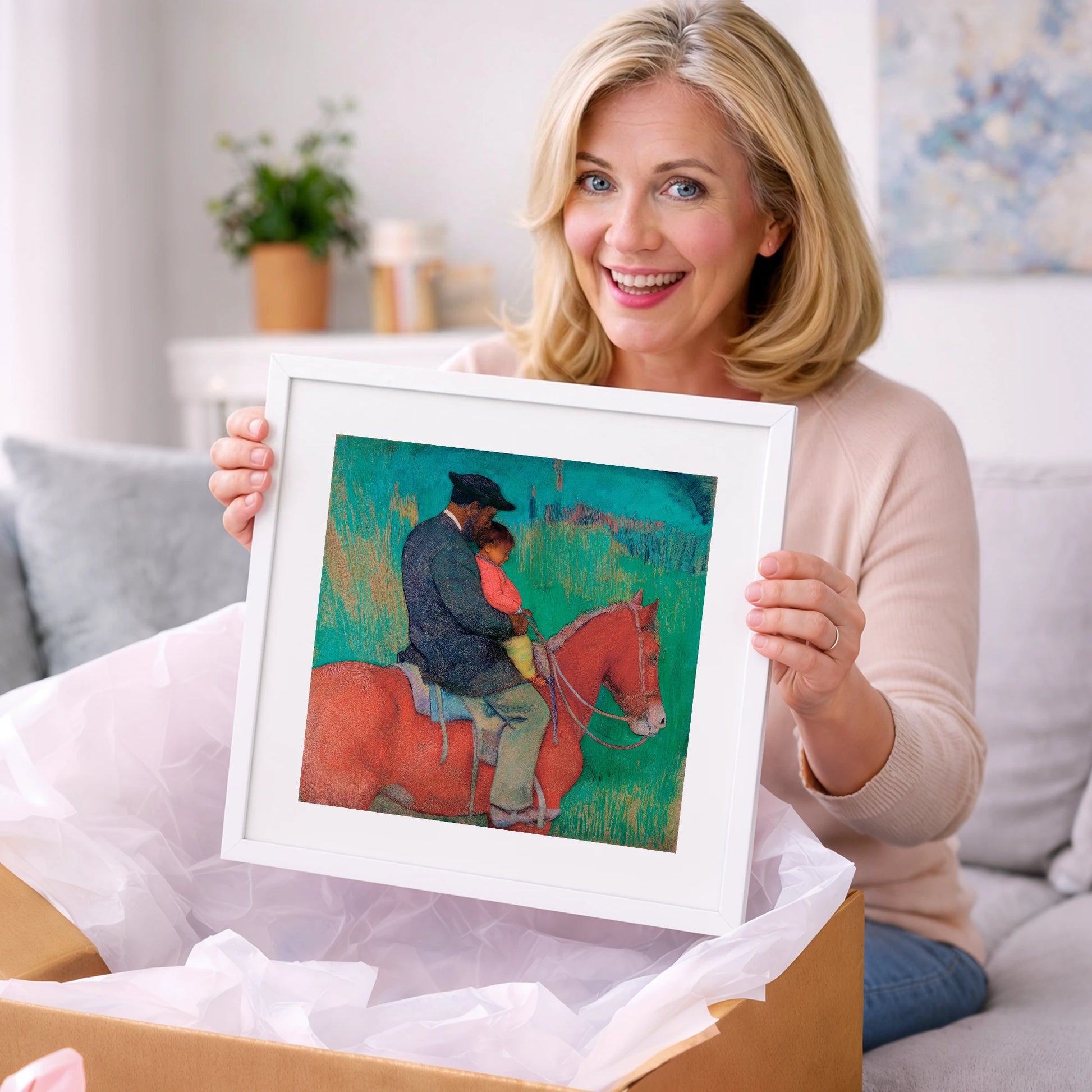 The Shared Ride - horse & rider art gift idea for horse lovers