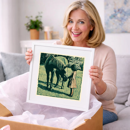 First Greetings - horse & rider art gift idea for horse lovers