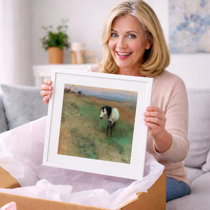 Dusk on the Headland - horse landscape art gift idea for horse lovers
