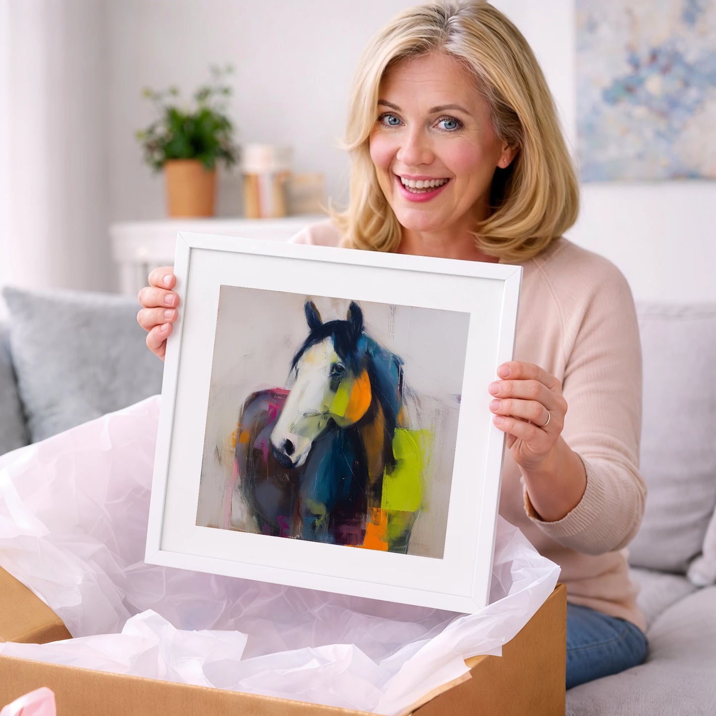 Vivid Equine Expression - horse portrait art gift idea for horse lovers