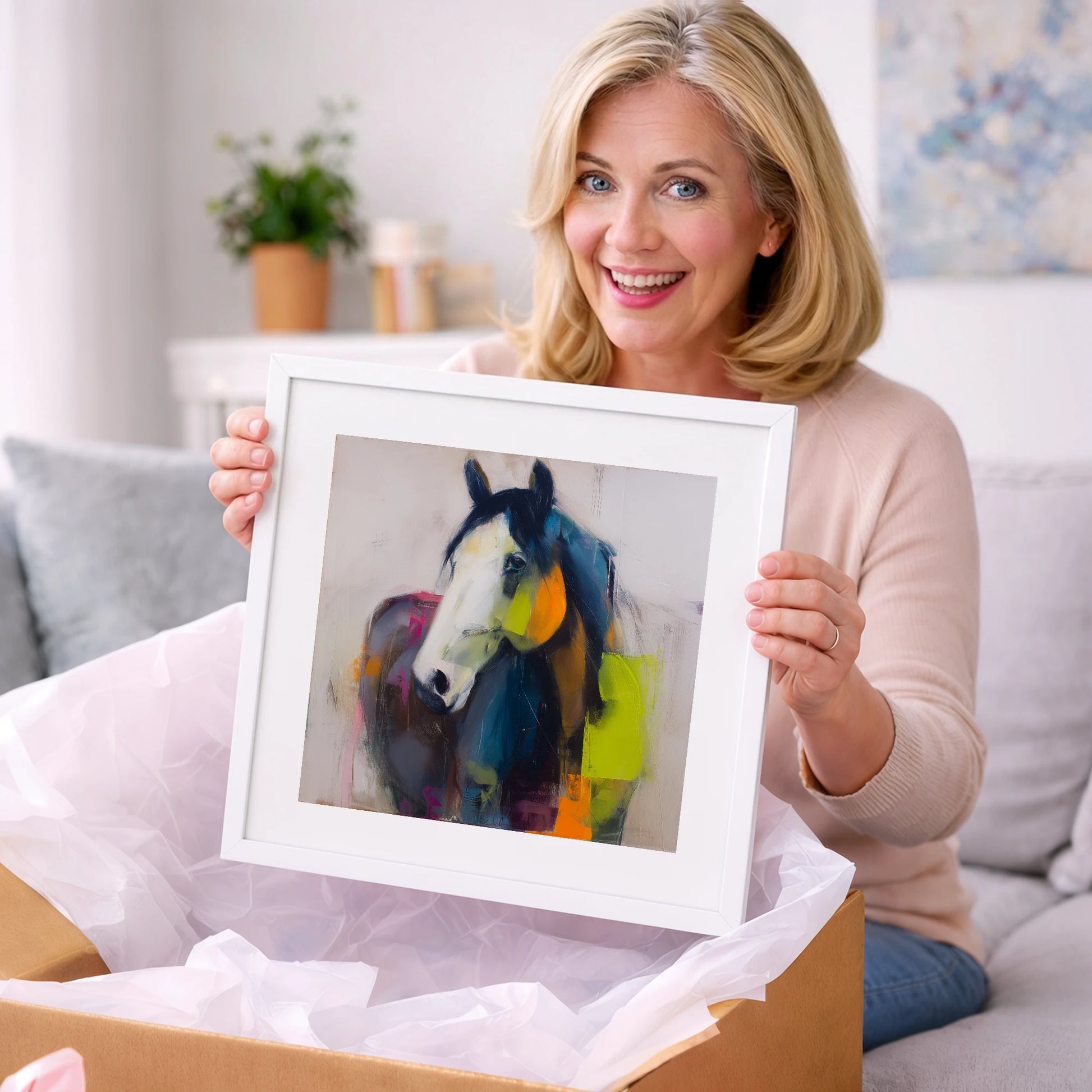 Vivid Equine Expression - horse portrait art gift idea for horse lovers