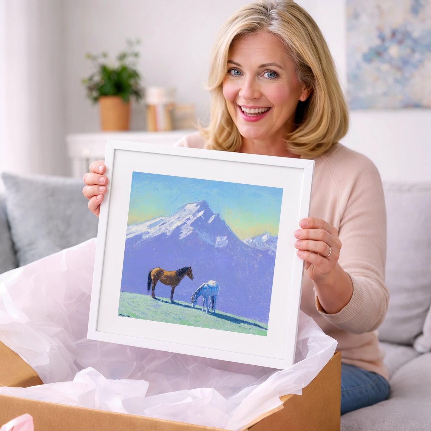 High Country Companions - horse landscape art gift idea for horse lovers