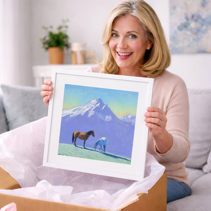 High Country Companions - horse landscape art gift idea for horse lovers