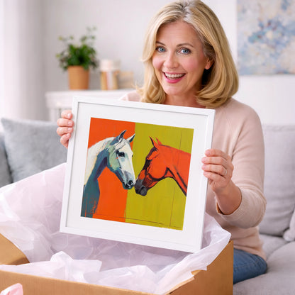Vibrant Connection - horse portrait art gift idea for horse lovers