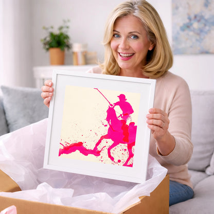 Vibrant Polo Strike - polo horse art gift idea for horse lovers