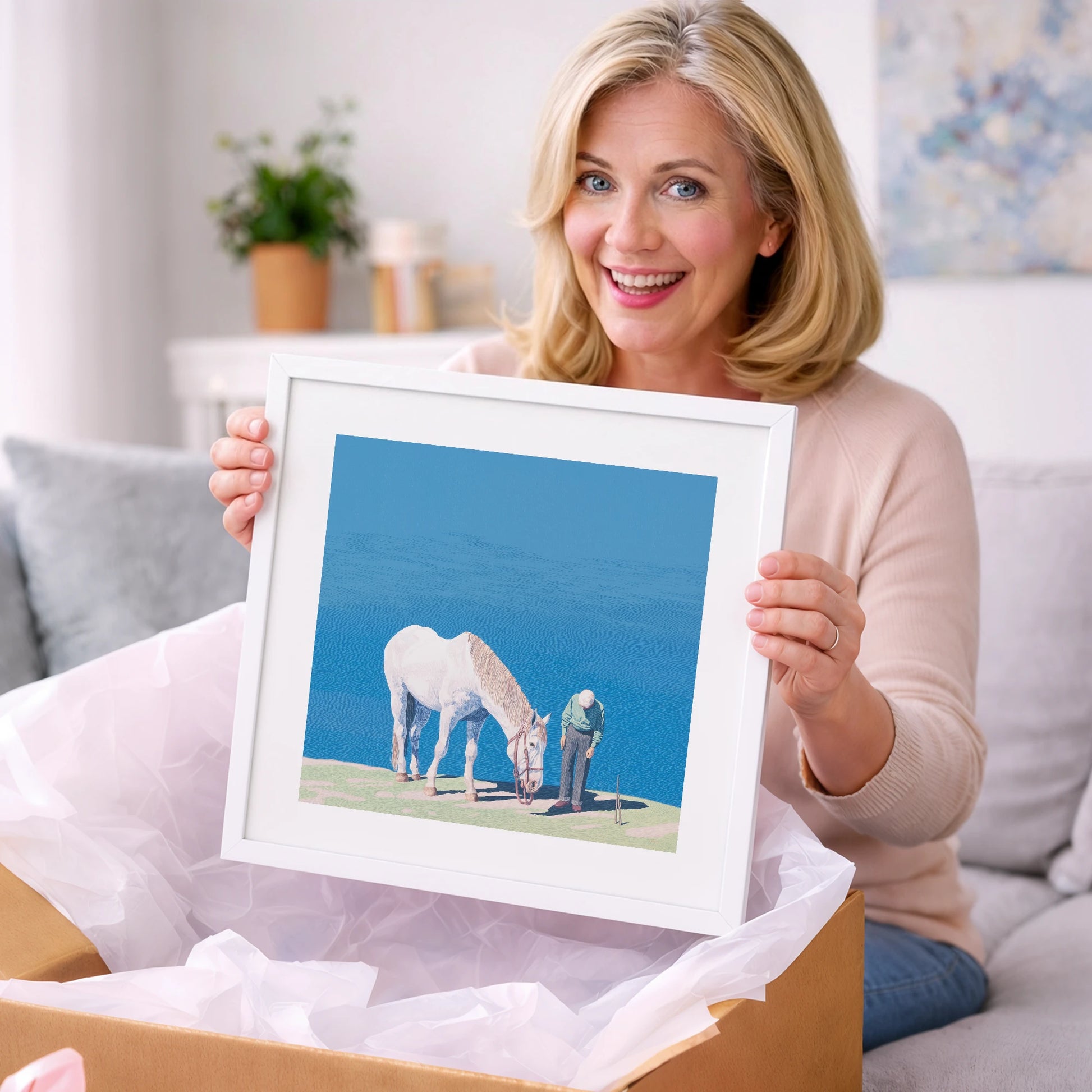 Shared Silence - horse & rider art gift idea for horse lovers