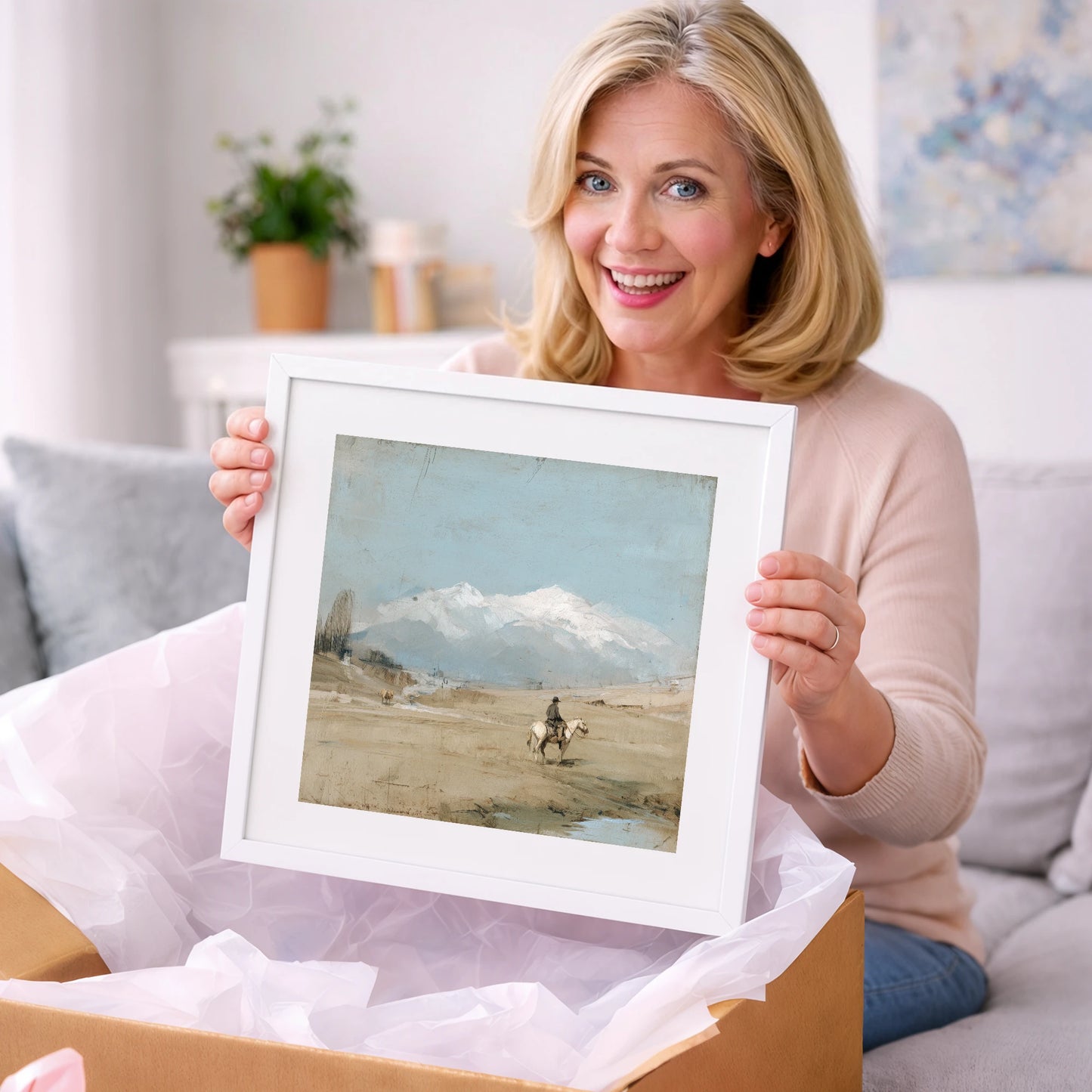 The Distant Range - western horse art gift idea for horse lovers