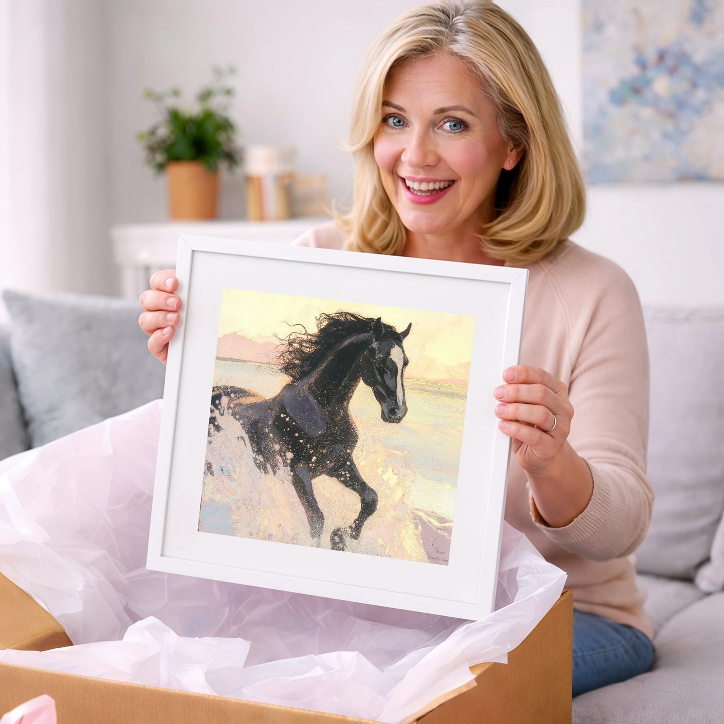 Ethereal Tide - wild horses art gift idea for horse lovers