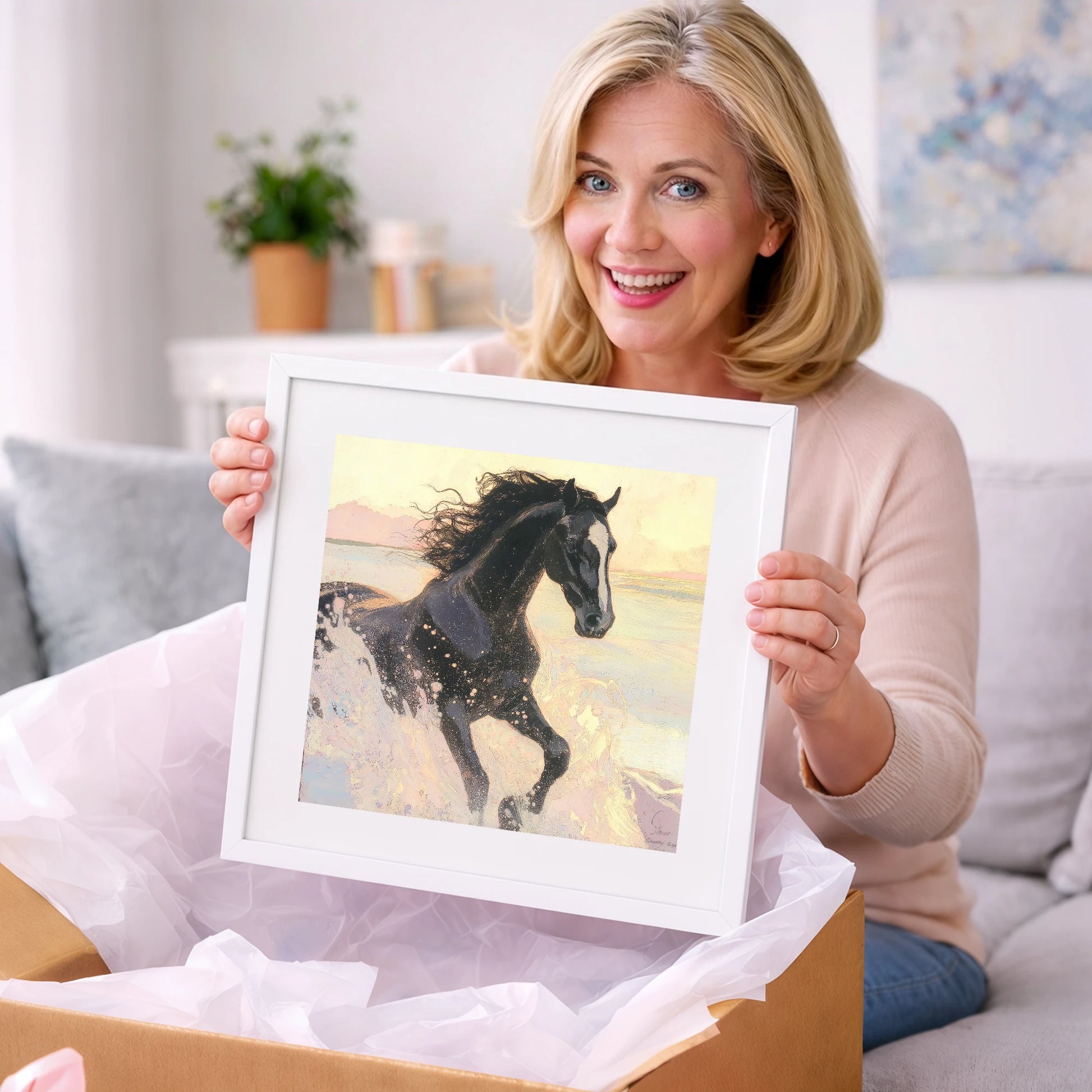 Ethereal Tide - wild horses art gift idea for horse lovers