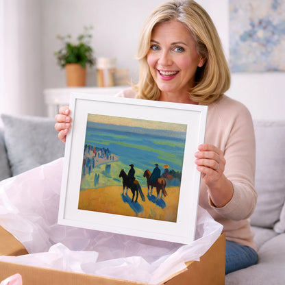 Coastal Vantage Point - horse landscape art gift idea for horse lovers
