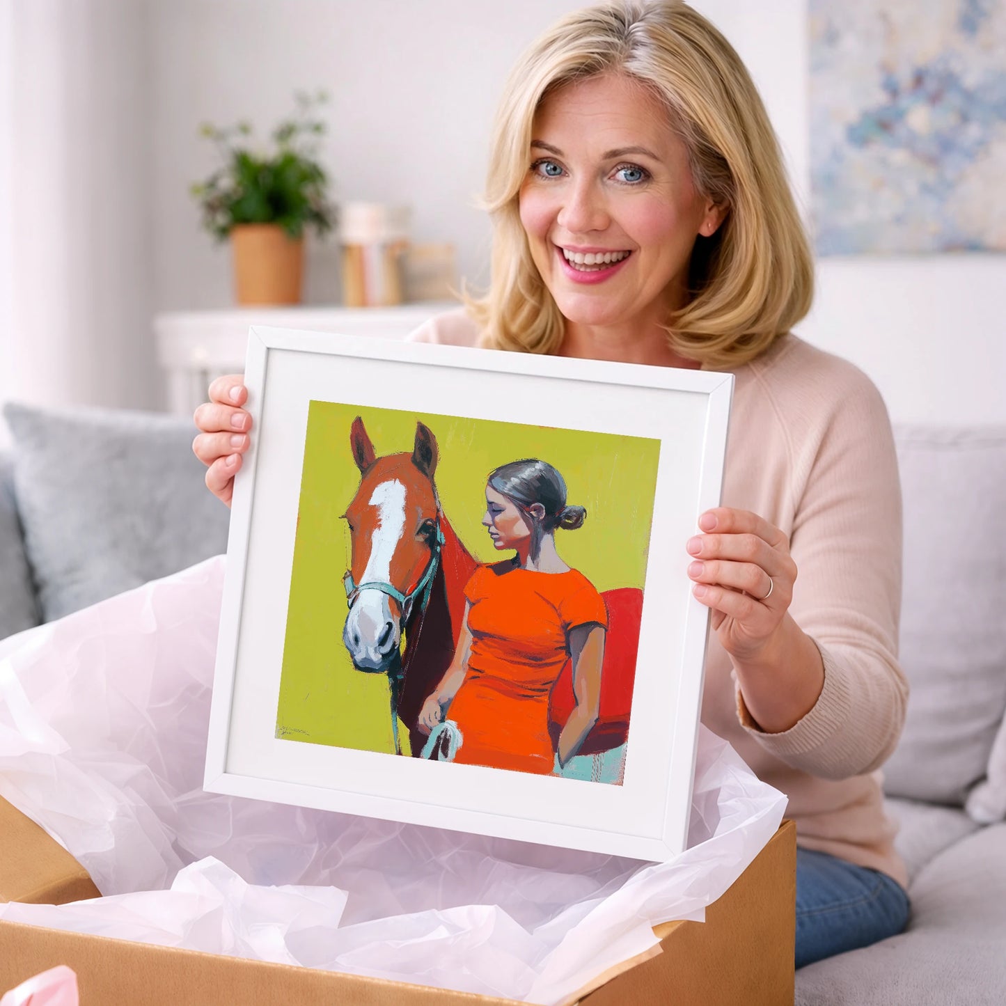 Radiant Bond - horse & rider art gift idea for horse lovers
