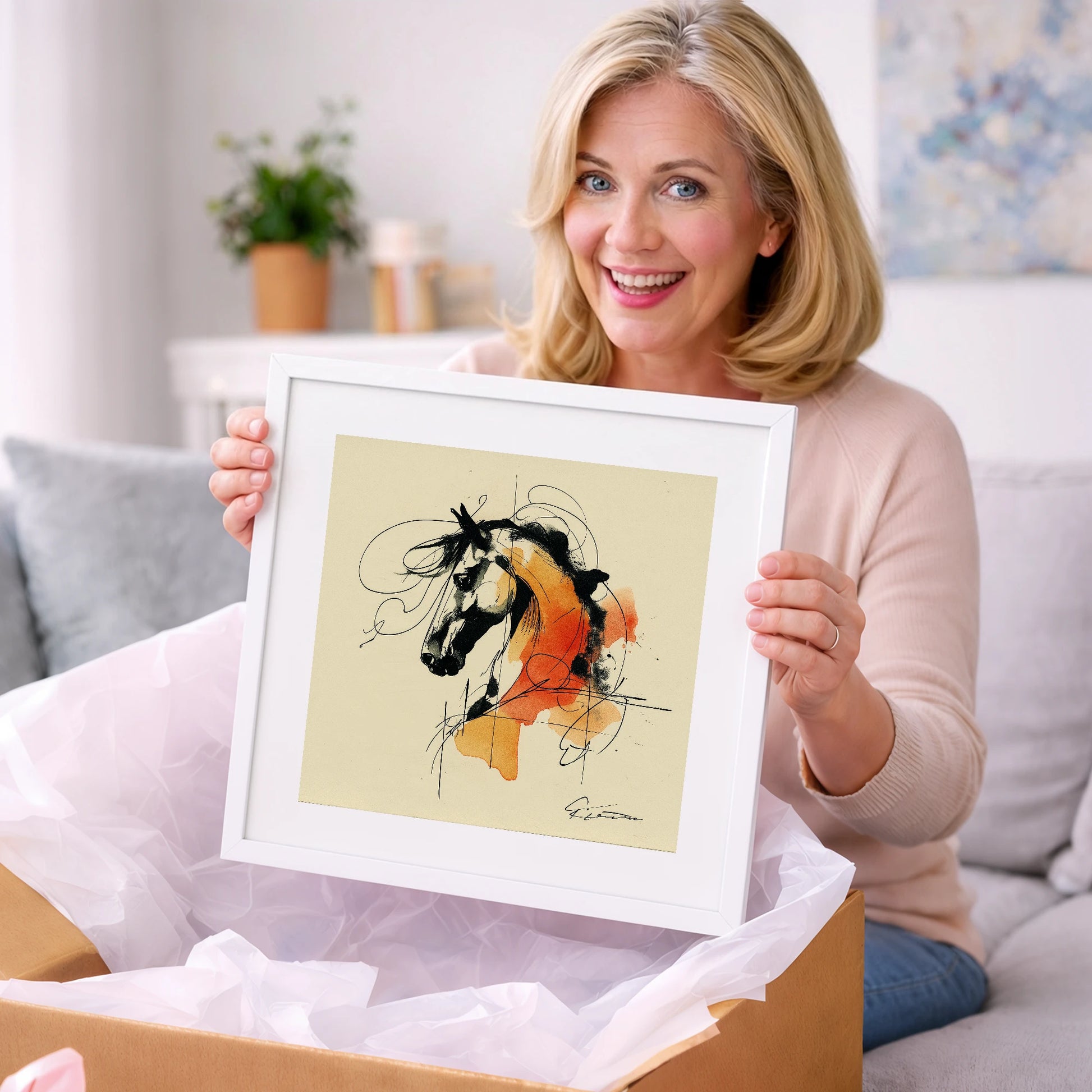 Spirit in Ink and Amber - horse breed art gift idea for horse lovers