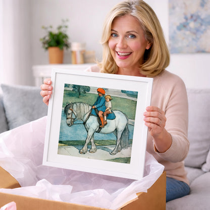 The Shared Ride - horse & rider art gift idea for horse lovers