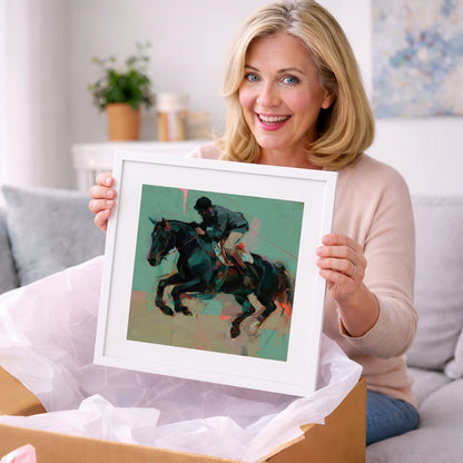 Modern Showjumper - show jumping horse art gift idea for horse lovers