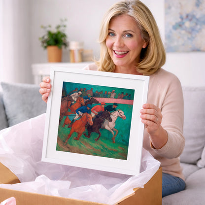 The Vibrant Furlong - racing horse art gift idea for horse lovers