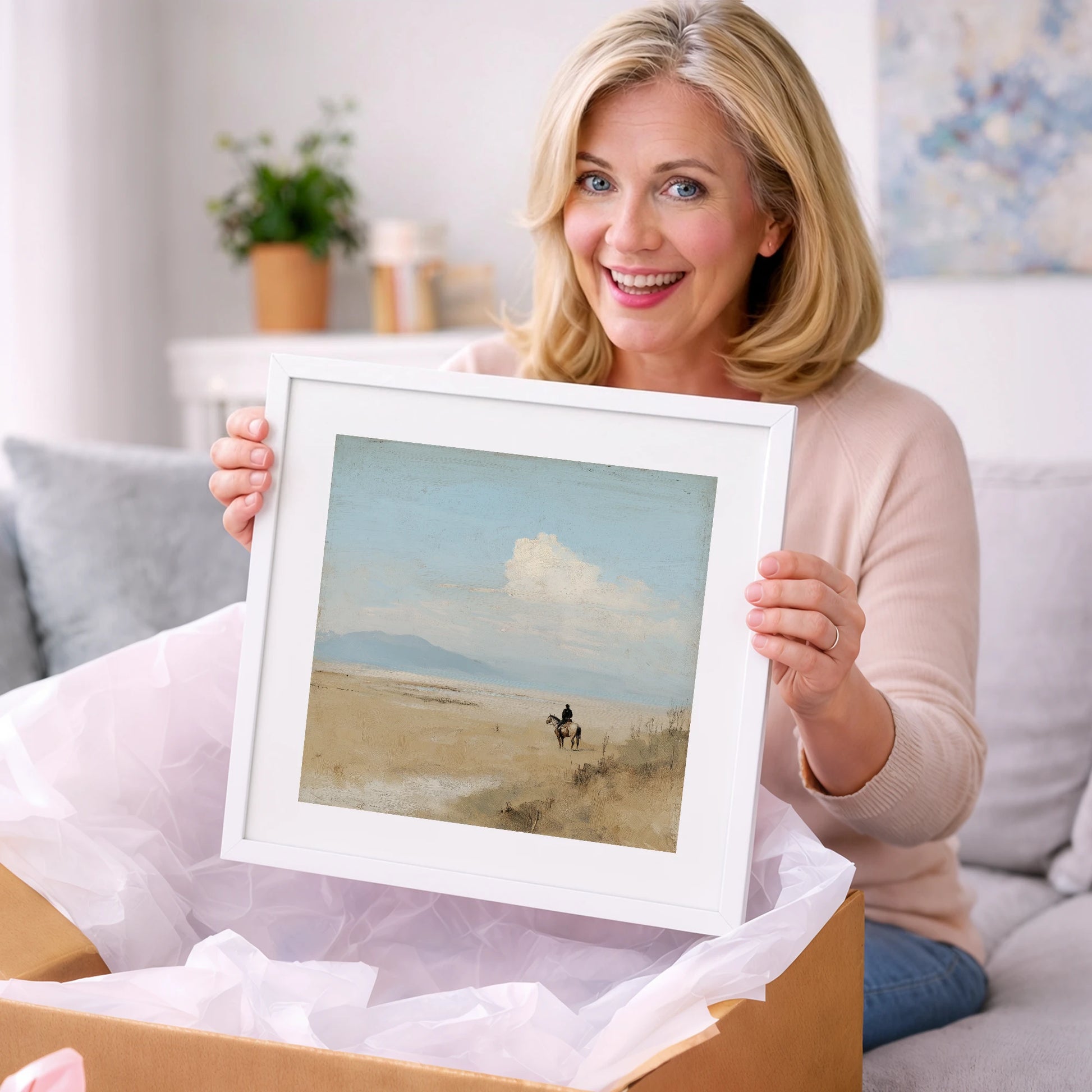 Distant Horizons - horse landscape art gift idea for horse lovers