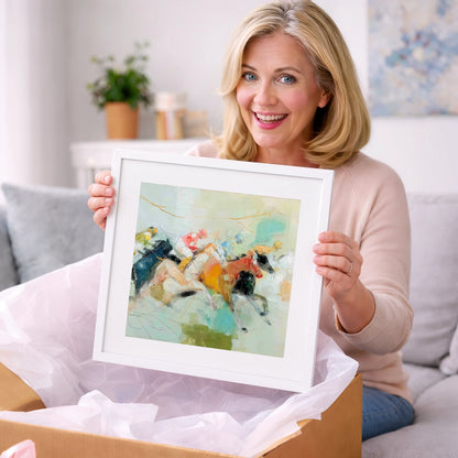 Rush to the Line - racing horse art gift idea for horse lovers