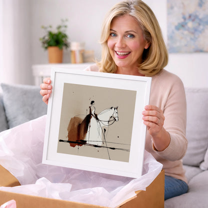 Timeless Connection - horse & rider art gift idea for horse lovers