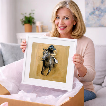 The Final Furlong - racing horse art gift idea for horse lovers