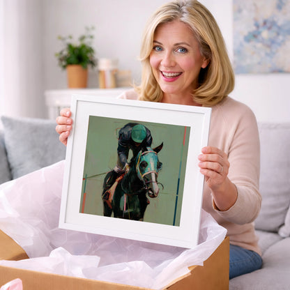 Blinkered Focus - racing horse art gift idea for horse lovers