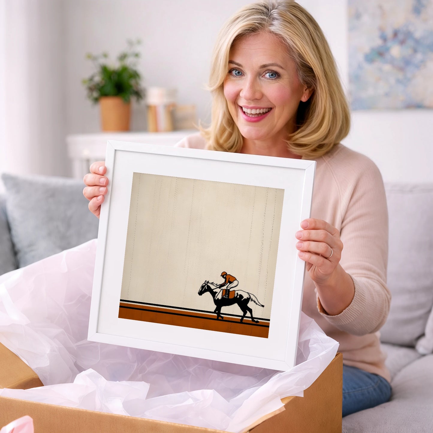The Final Furlong - racing horse art gift idea for horse lovers