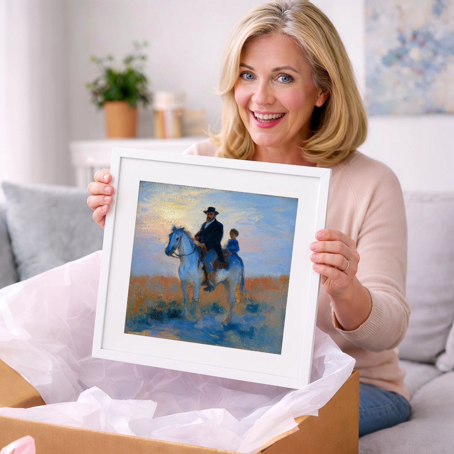 The Luminous Ride - horse & rider art gift idea for horse lovers