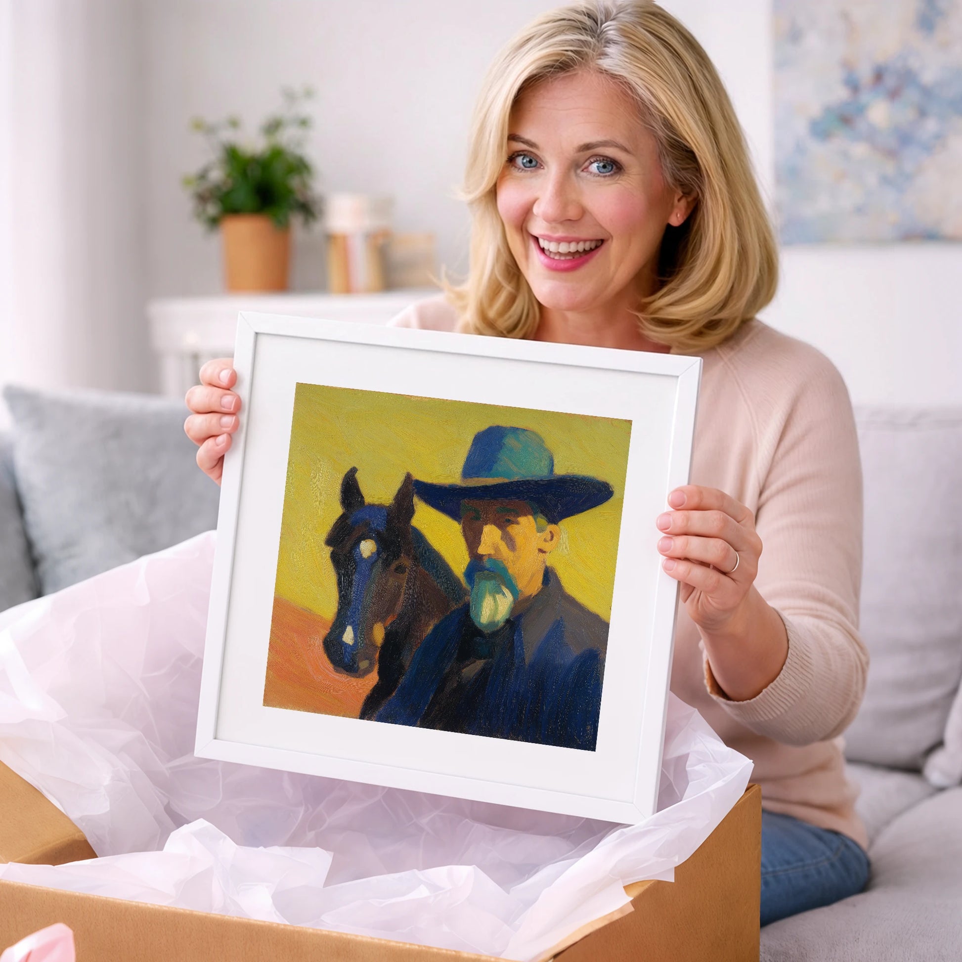 Vibrant Western Bond - western horse art gift idea for horse lovers
