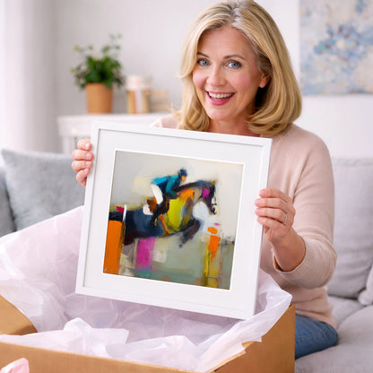 Dynamic Clear Round - show jumping horse art gift idea for horse lovers
