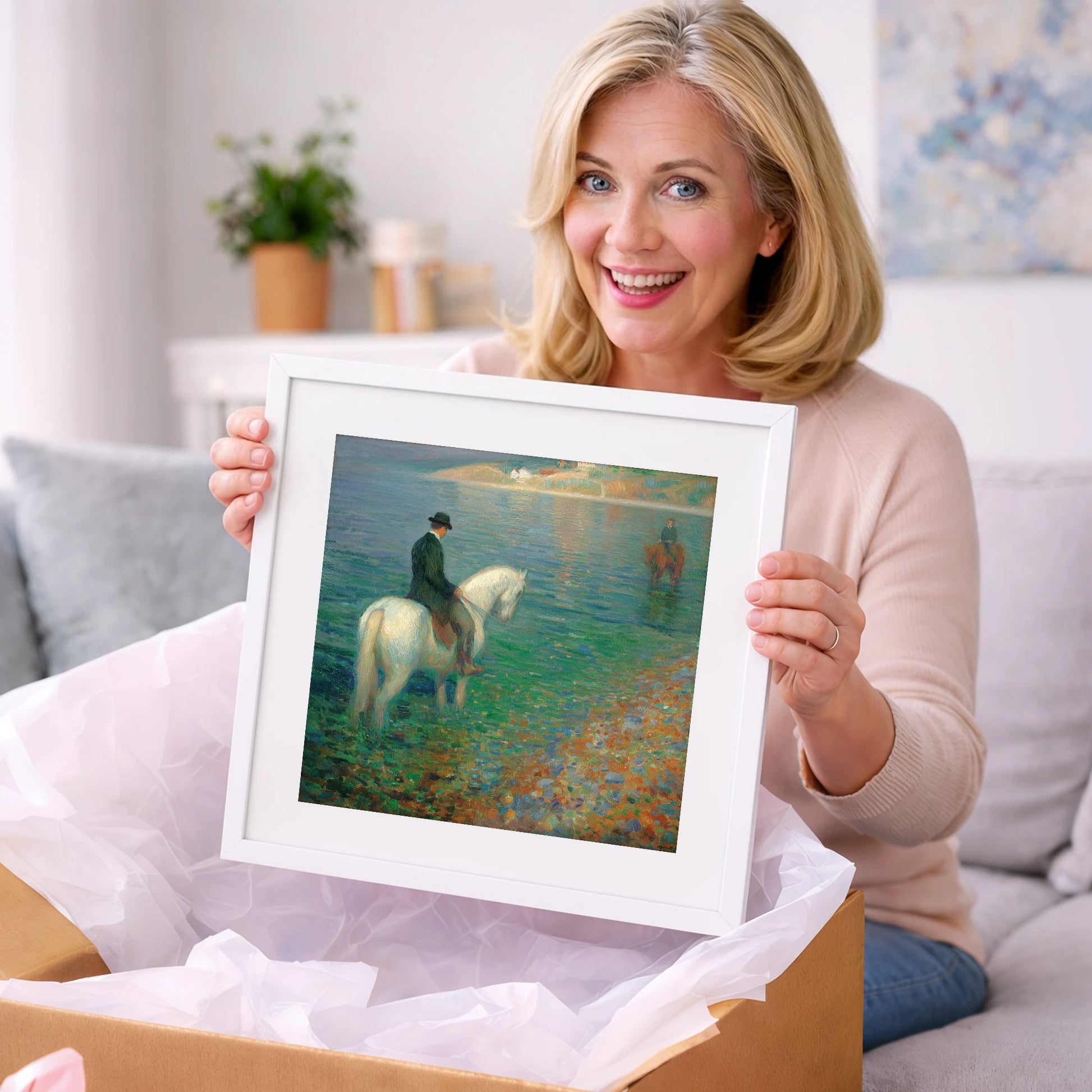 Emerald Shoreline Hack - beach horse art gift idea for horse lovers