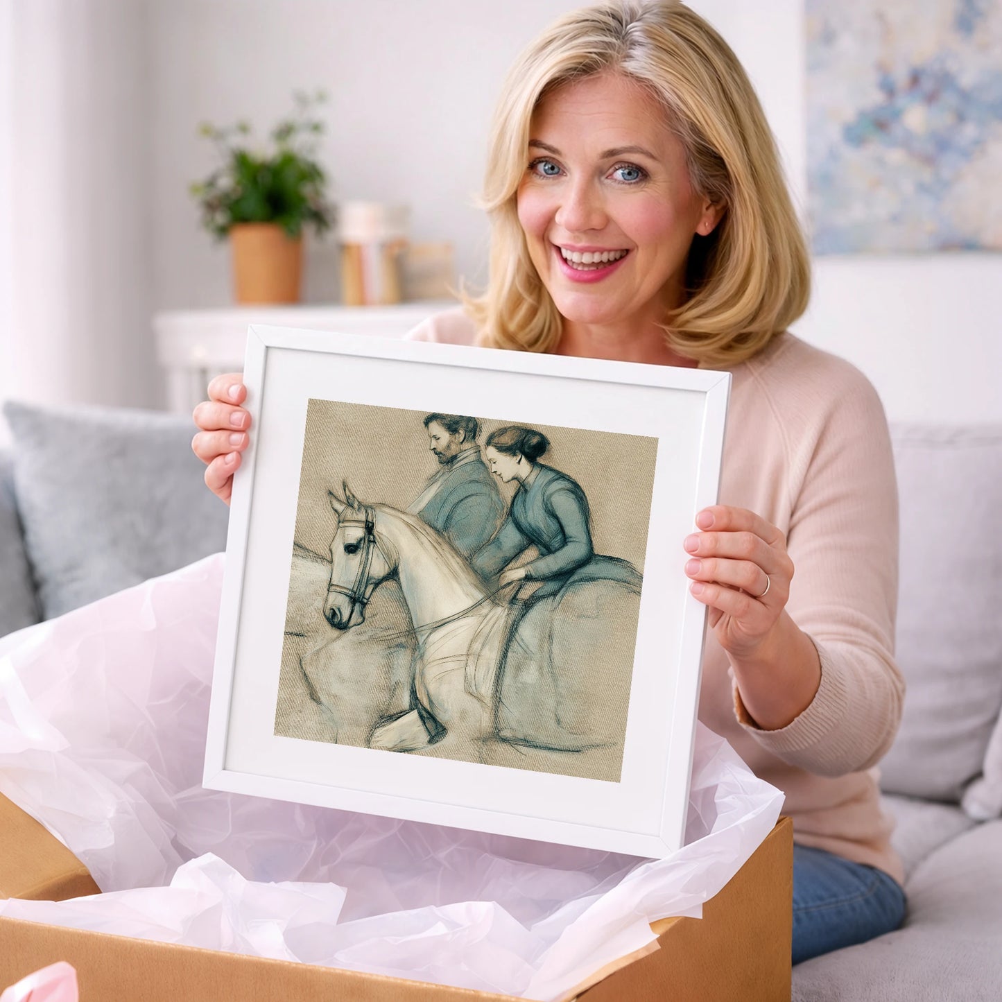 The Shared Journey - horse & rider art gift idea for horse lovers