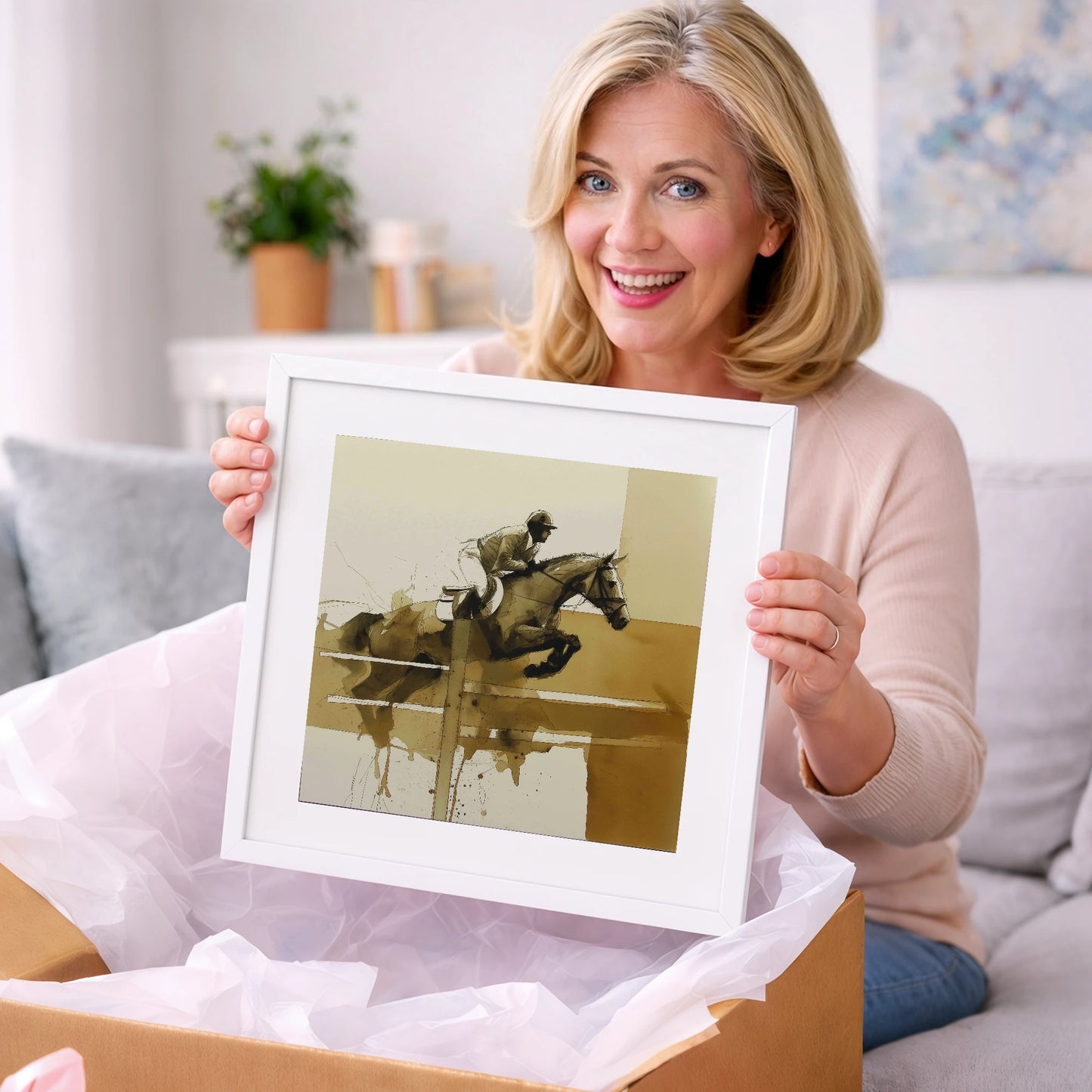 The Perfect Bascule - show jumping horse art gift idea for horse lovers