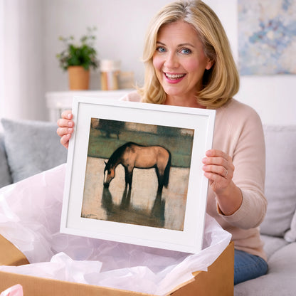 Quiet Reflection - horse portrait art gift idea for horse lovers