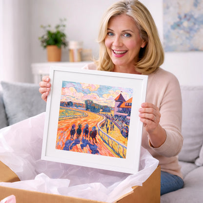 Colours of the Home Straight - racing horse art gift idea for horse lovers