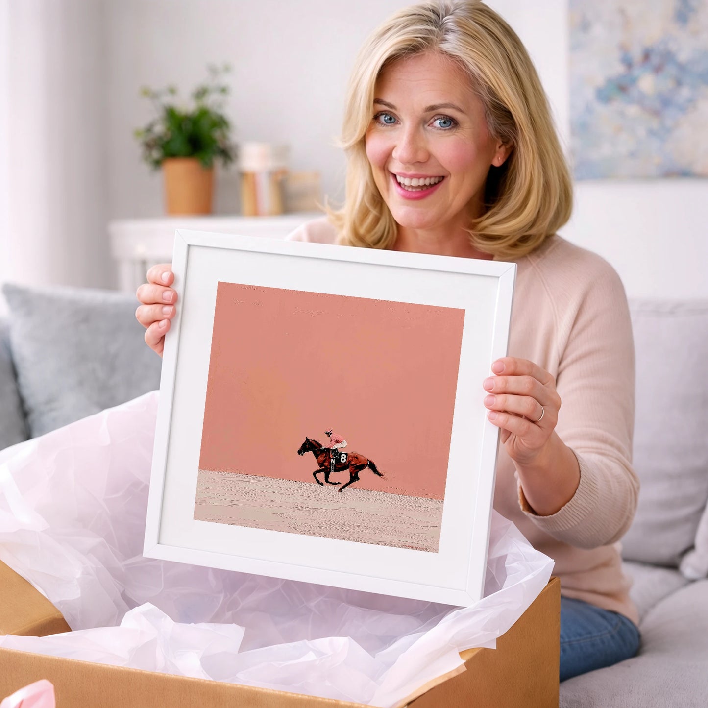 Dusty Rose Racing - racing horse art gift idea for horse lovers