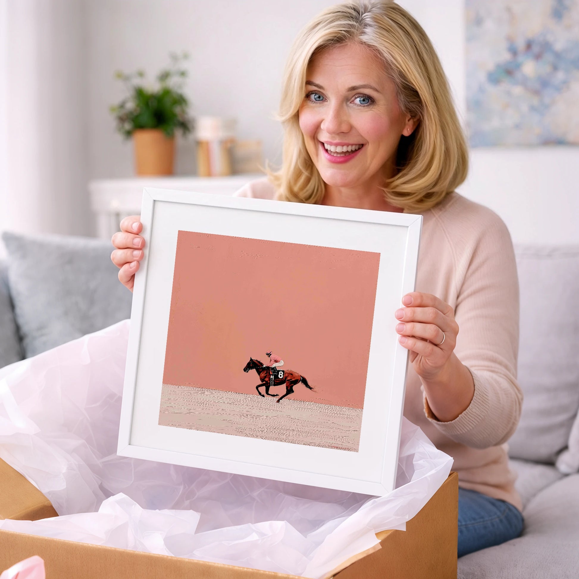 Dusty Rose Racing - racing horse art gift idea for horse lovers