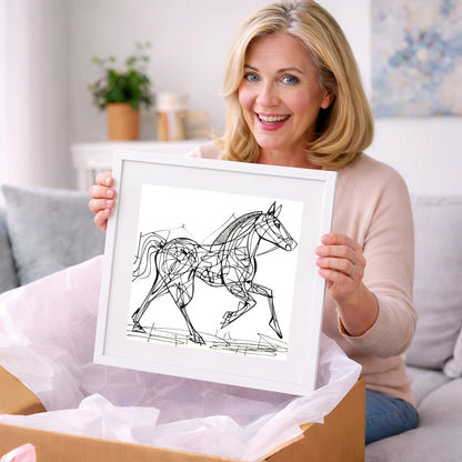 Structural Stride - racing horse art gift idea for horse lovers