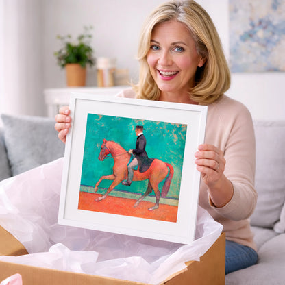 The Emerald Passage - dressage horse art gift idea for horse lovers