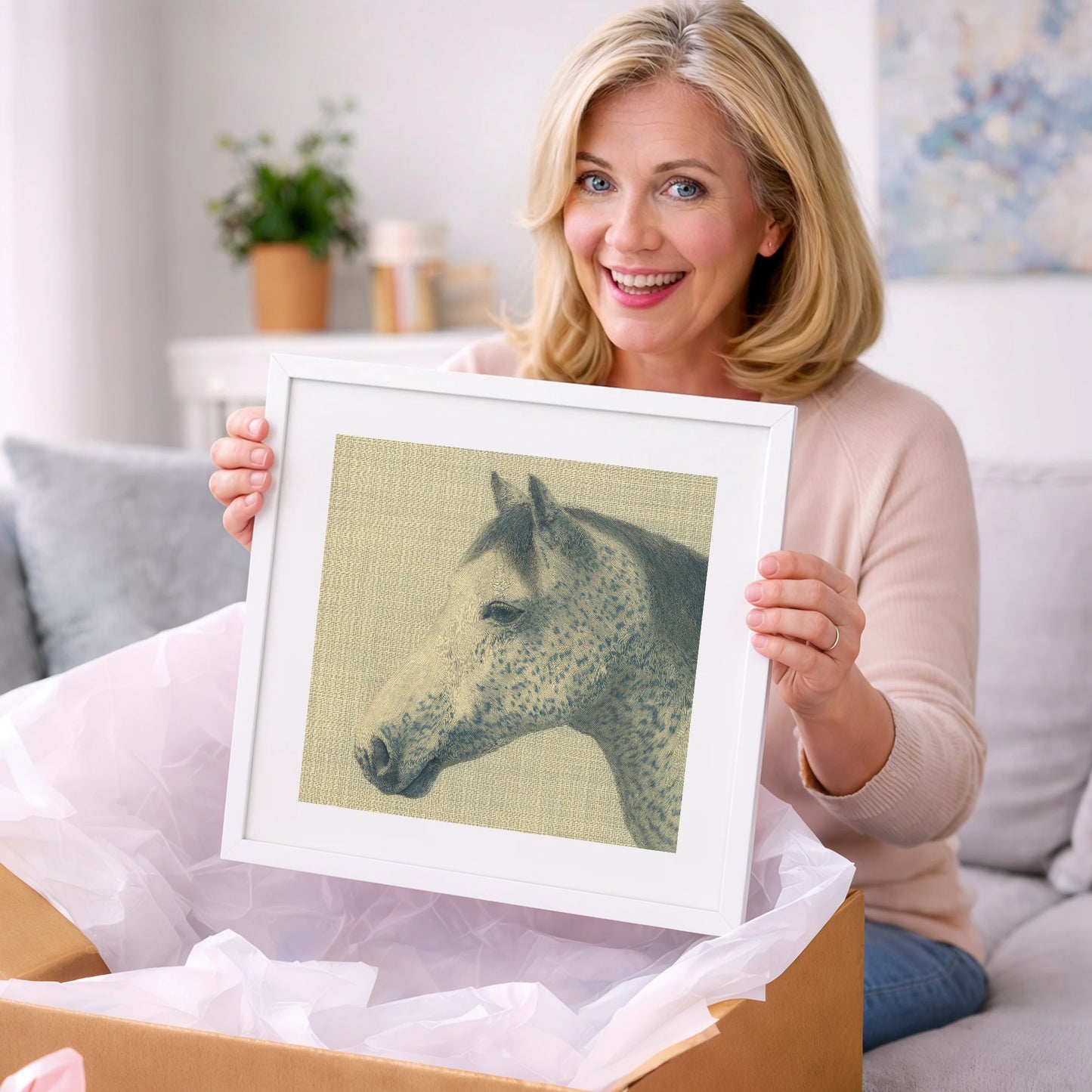 Meticulous Speckled Grey - horse breed art gift idea for horse lovers