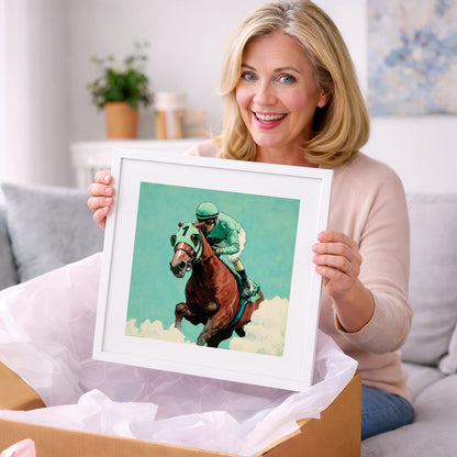 Flight of the Champion - racing horse art gift idea for horse lovers