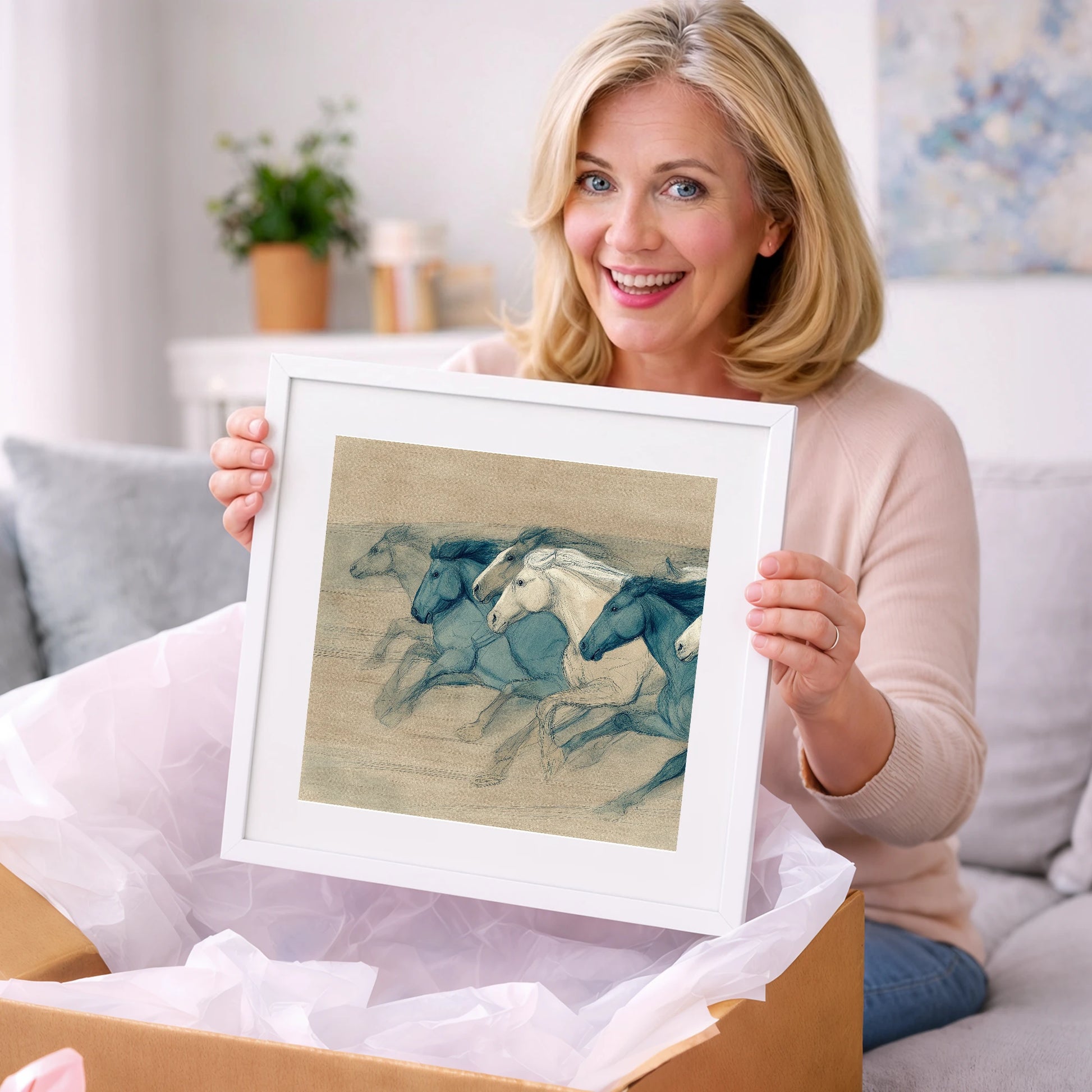 Rhythm of the Herd - wild horses art gift idea for horse lovers