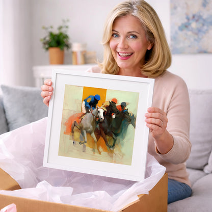 Surge to the Line - racing horse art gift idea for horse lovers