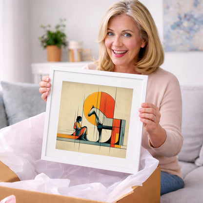 Structured Harmony - horse & rider art gift idea for horse lovers