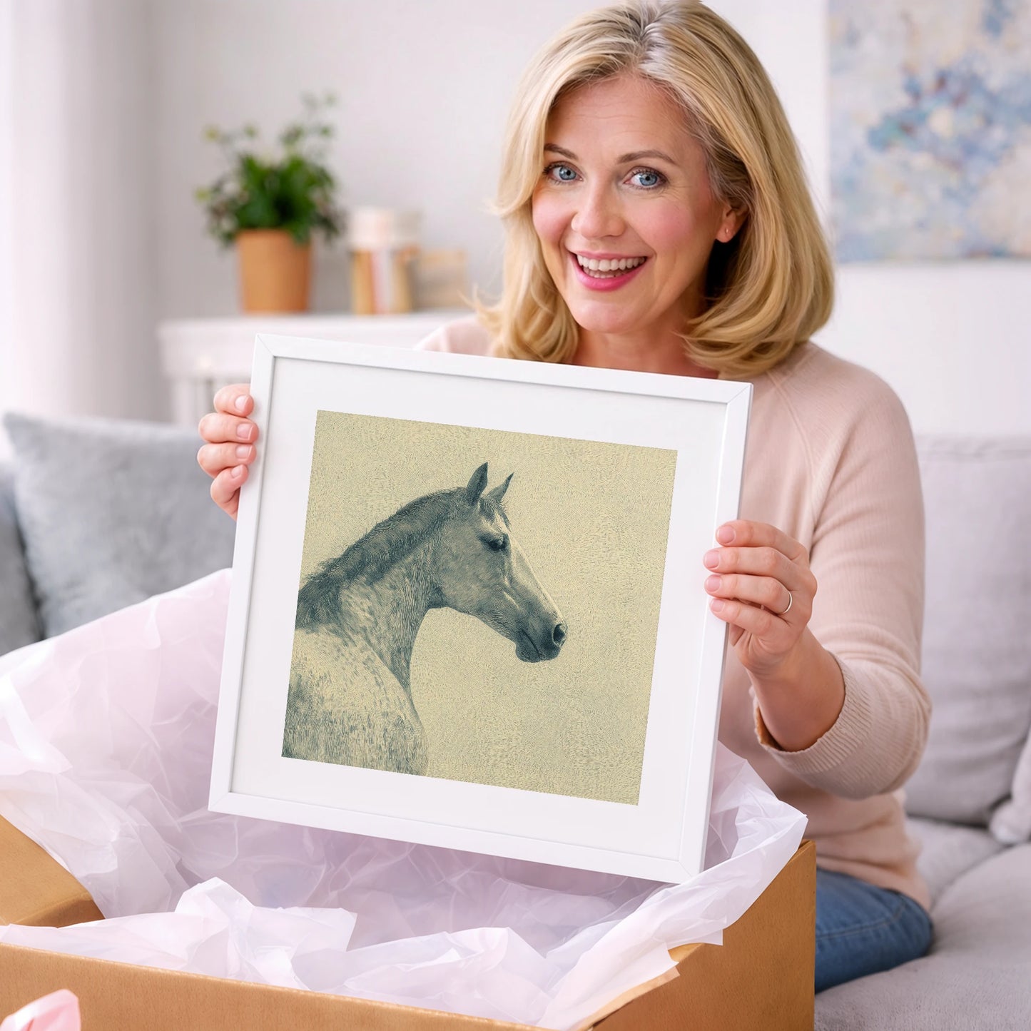 The Dappled Profile - horse breed art gift idea for horse lovers