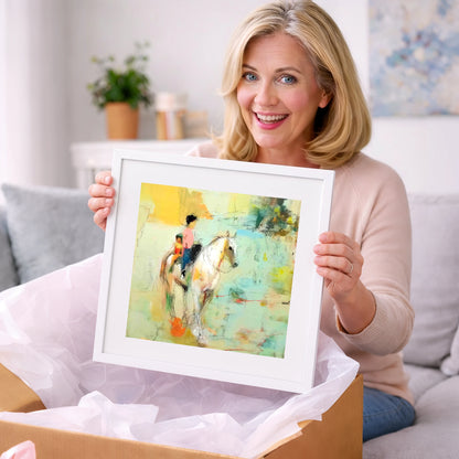 The Shared Ride - horse & rider art gift idea for horse lovers