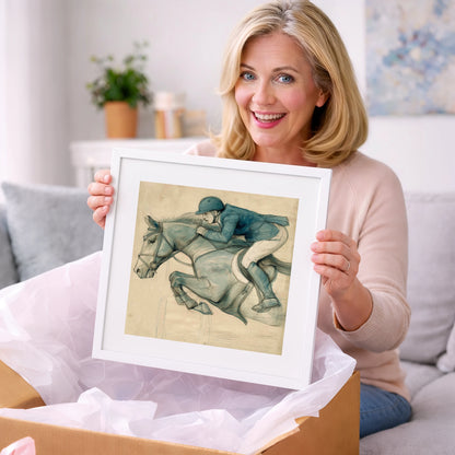 The Perfect Arc - show jumping horse art gift idea for horse lovers