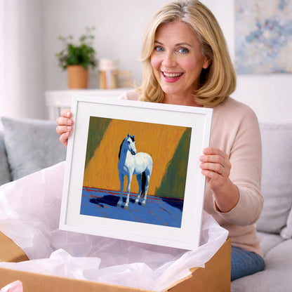 Sun-Drenched White - horse breed art gift idea for horse lovers