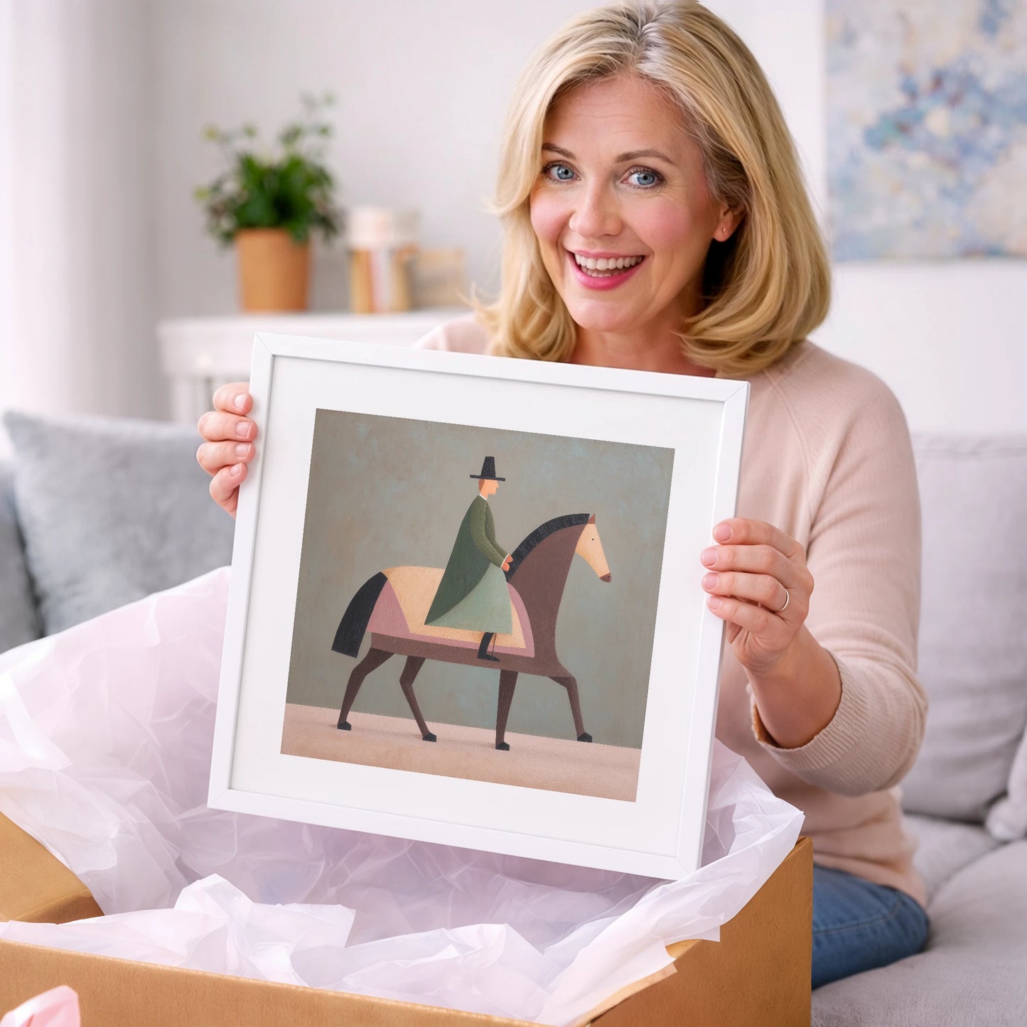Structured Harmony - dressage horse art gift idea for horse lovers