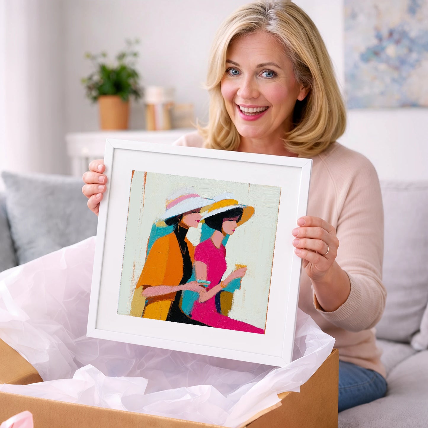 Trackside Glamour - racing horse art gift idea for horse lovers