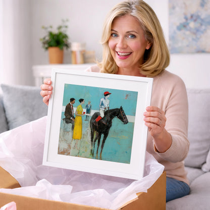 The Parade Ring - racing horse art gift idea for horse lovers